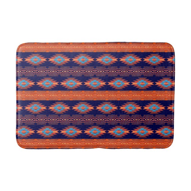 Southwestern ethnic tribal pattern. bath mat (Front)