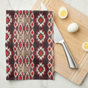 Southwestern ethnic tribal pattern.   tea towel