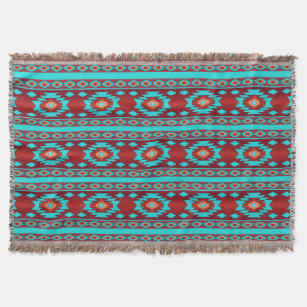 Southwestern ethnic tribal pattern. throw blanket