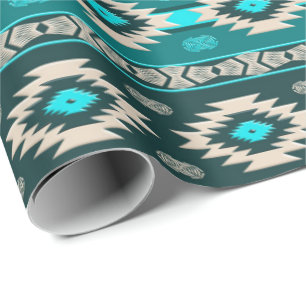 Southwestern ethnic tribal pattern. wrapping paper