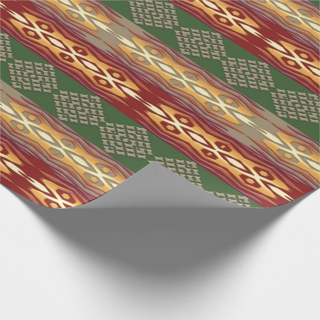 Southwestern ethnic tribal pattern. wrapping paper (Corner)