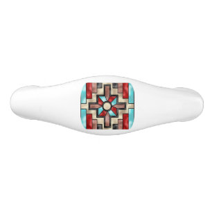 Southwestern Faux Stained Glass ceramic pull