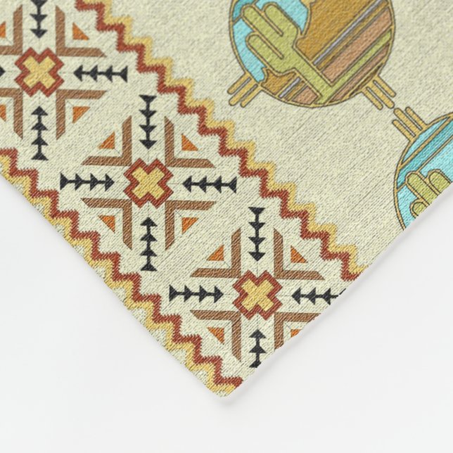 Southwestern Fleece Blanket (Corner)