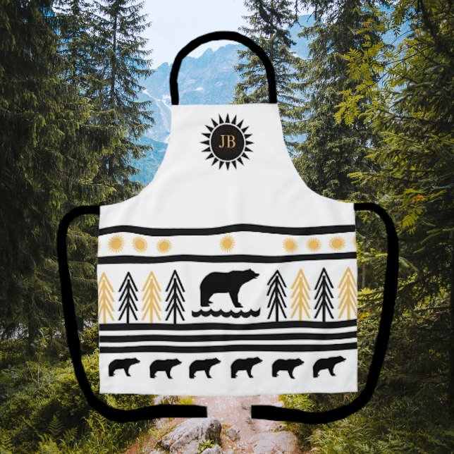 Southwestern Geometric Navajo Black Bear Apron (Creator Uploaded)