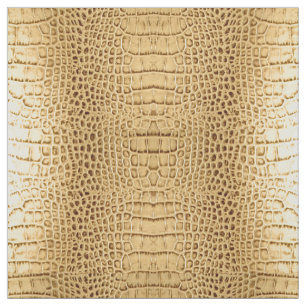 southwestern Gold brown Alligator Leather Fabric