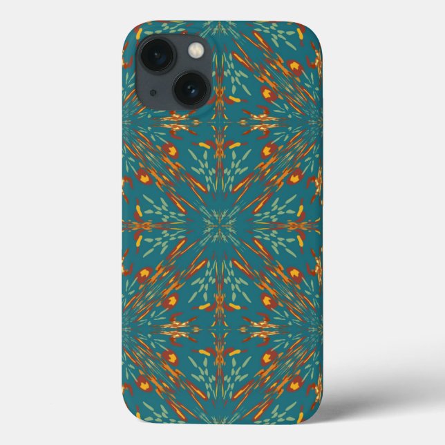 Southwestern Golden Sun Ray Colours Pattern Case-Mate iPhone Case (Back)