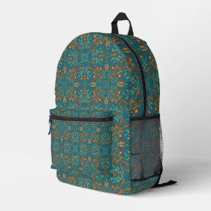 Southwestern Golden Sun Ray Colours Pattern Printed Backpack