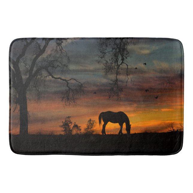 Southwestern Horse Bath Mat (Front)