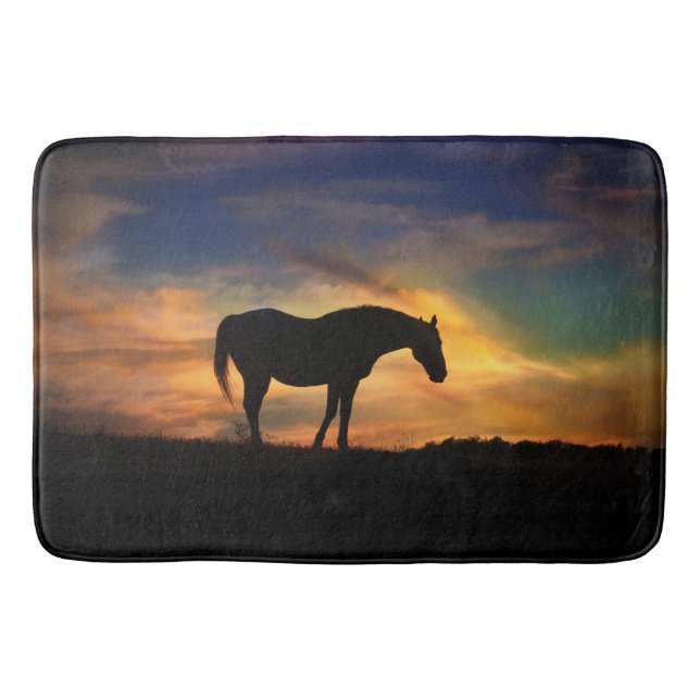 Southwestern Horse Bath Mat (Front)