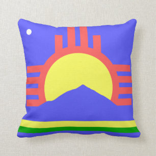 Southwestern Indian Sun Rising Over a Mountain Cushion