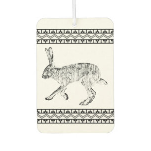 Southwestern Jackrabbit Geometric Design Custom  Car Air Freshener