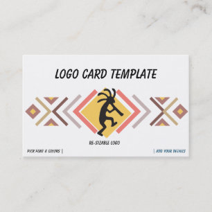 Southwestern Kokopelli Logo Business Card