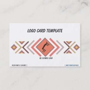 Southwestern Kokopelli Logo Business Card