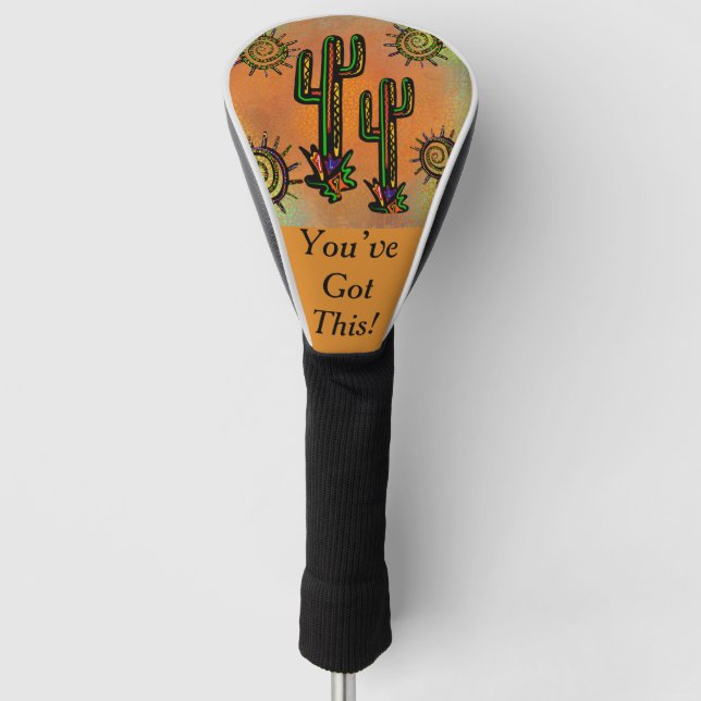 SOUTHWESTERN  LIZARD ART       GOLF HEAD COVER (Front)