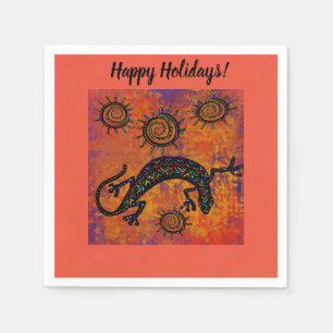 SOUTHWESTERN  LIZARD ART     NAPKIN