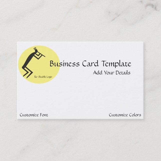 Southwestern Logo Kokopelli Business Card (Front)