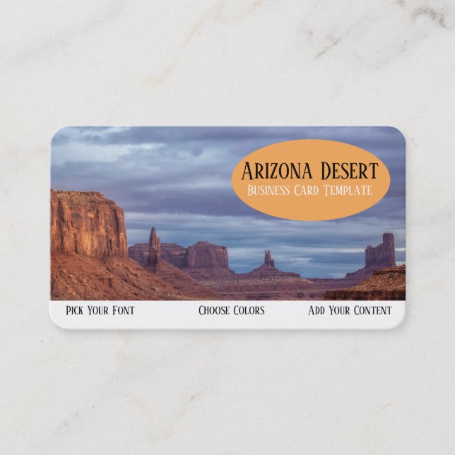 Southwestern Monument Valley Arizona Business Card (Front)