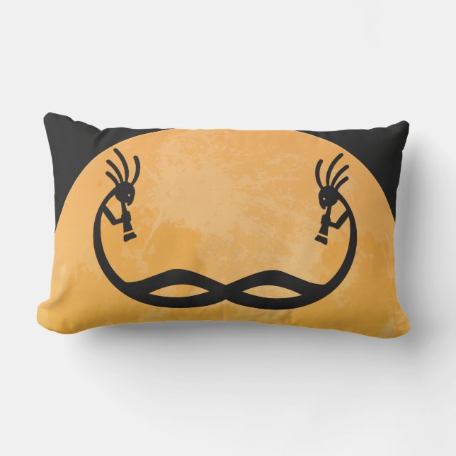 Southwestern Moon Kokopelli  Lumbar Cushion (Front)