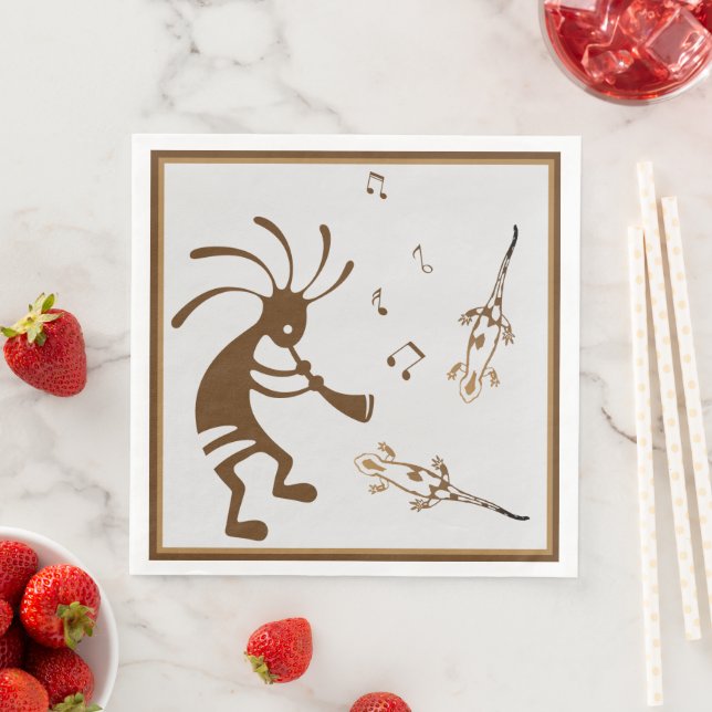 Southwestern Music Desert Kokopelli Napkins (Insitu)