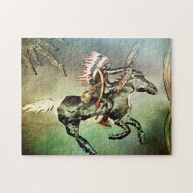 Southwestern Native American Tribal Indian Horse Jigsaw Puzzle (Horizontal)