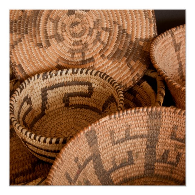 Southwestern Native American Woven Baskets  Poster (Front)