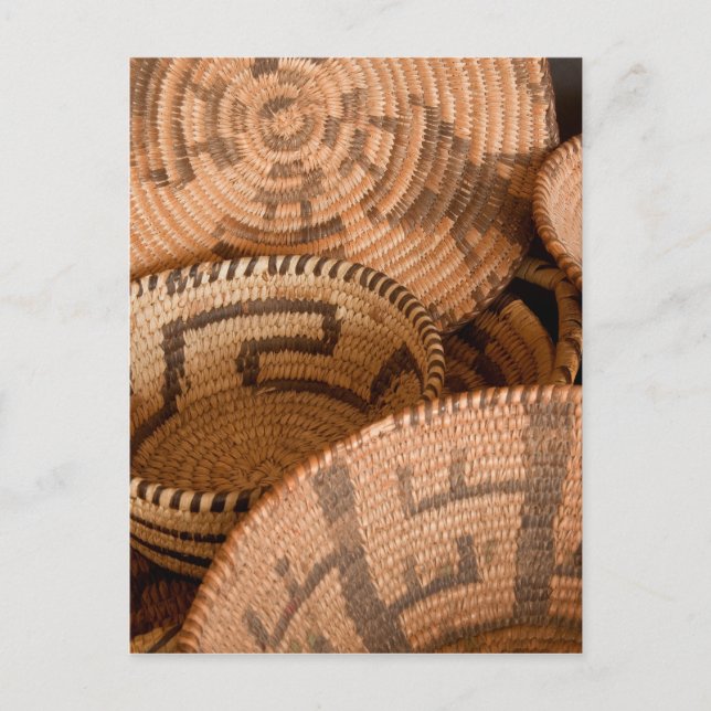 Southwestern Native American Woven Baskets  Poster Postcard (Front)