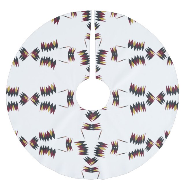 Southwestern Native Art Pattern Brushed Polyester Tree Skirt (Front)