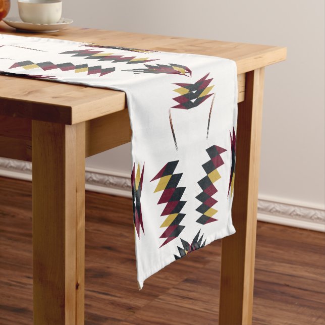 Southwestern Native Art Pattern Short Table Runner (In Situ)