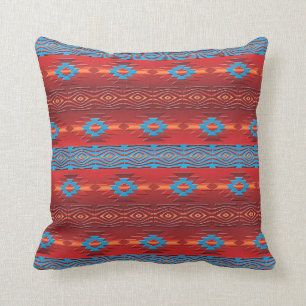 Southwestern navajo ethnic tribal pattern. cushion