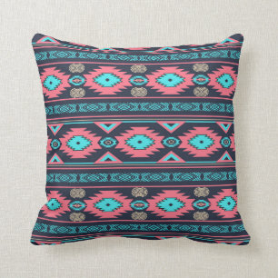 Southwestern navajo ethnic tribal pattern. cushion