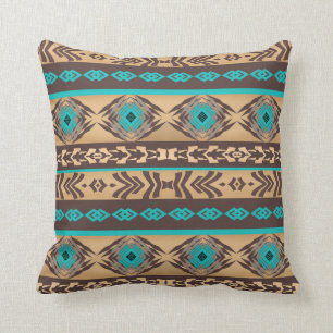 Southwestern navajo ethnic tribal pattern. cushion
