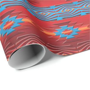 Southwestern navajo ethnic tribal pattern. wrapping paper