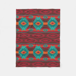 Southwestern navajo tribal pattern. fleece blanket