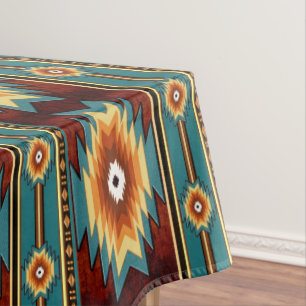Southwestern navajo tribal pattern tablecloth