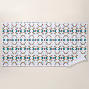 Southwestern Oblique Triangle Pattern Design Beach Towel