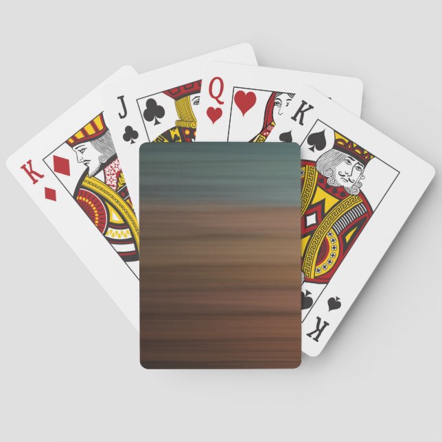 Southwestern Painted Desert Faux Wood Playing Cards (Back)