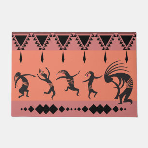 Southwestern Party Dancing Kokopelli Doormat
