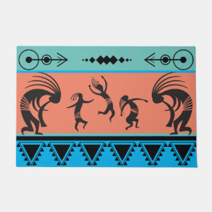 Southwestern Party Dancing Kokopelli Doormat