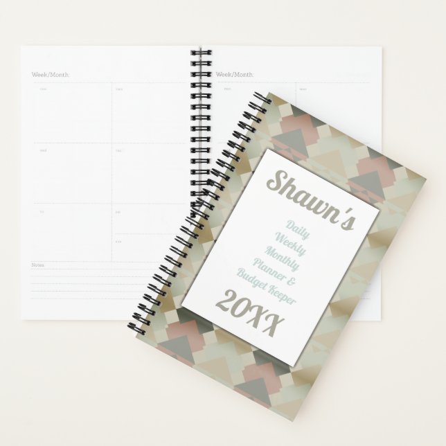 Southwestern Pattern  Budget Planner (Display)