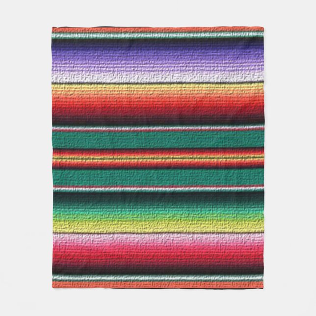 Southwestern Pattern fun fleece blanket (Front)