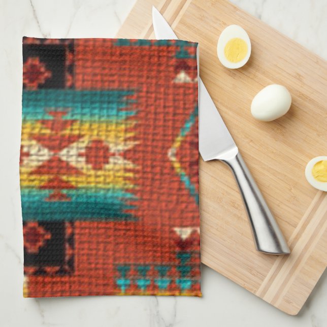 Southwestern Pattern Kitchen towel (Quarter Fold)
