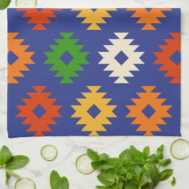 Southwestern Pattern Tea Towel (Folded)