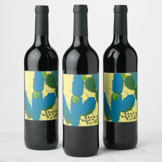 Southwestern Personalised Homemade Cactus Wine Wine Label