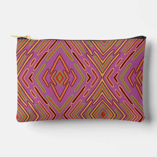 Southwestern Pink Pattern  Accessory Pouch (Front)