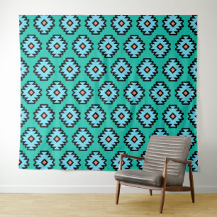 Southwestern Pop-Art Pattern Tapestry