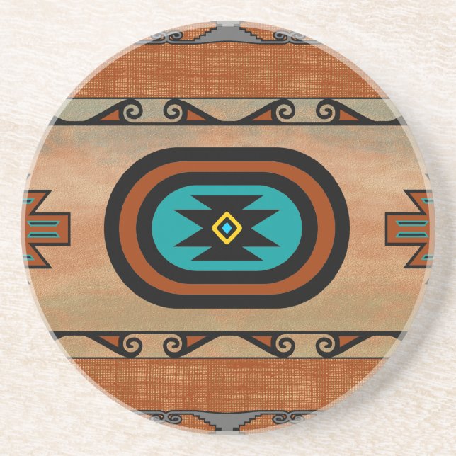 Southwestern Pueblo Design Coaster (Front)