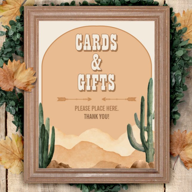 Southwestern Rustic Desert Cactus Cards & Gifts Poster (Creator Uploaded)