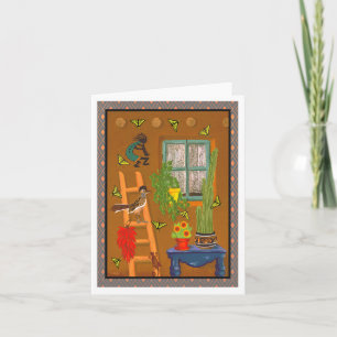 Southwestern Santa Fe style Adobe Window Note Card