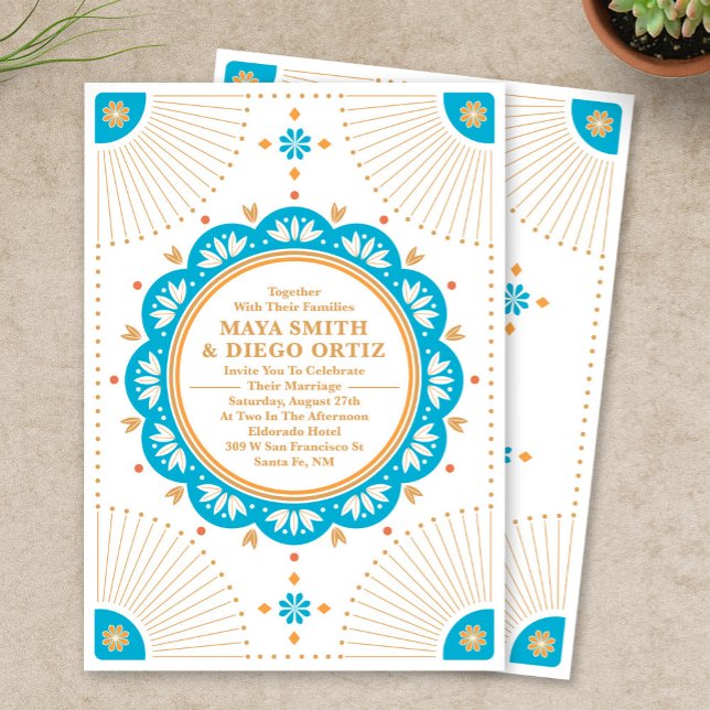 Southwestern Santa Fe Wedding Invitation (Southwestern Santa Fe Wedding Invitation)