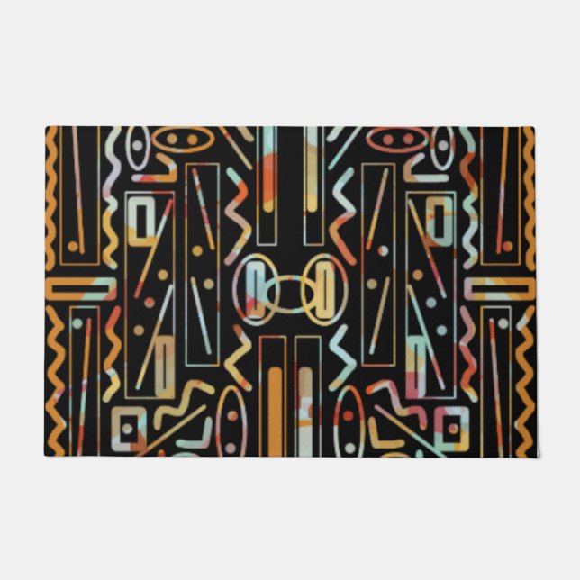 Southwestern Scratch Art Pattern Doormat (Front)